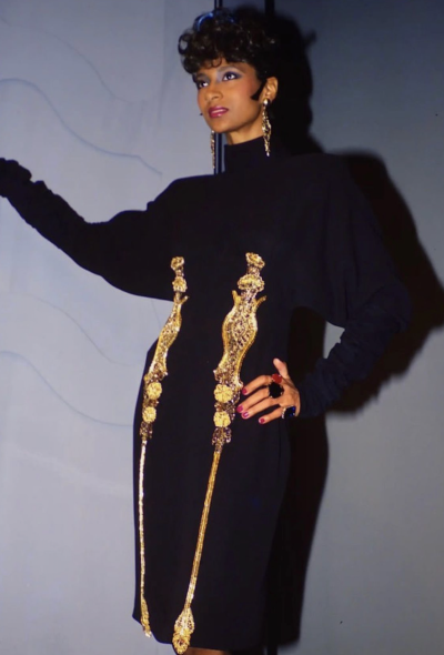                            EXQUISITE Karl Lagerfeld F/W 1985 Embellished Dress - 2