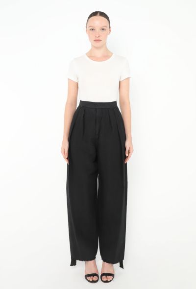 Céline Distressed Silk Smoking Pants - 1