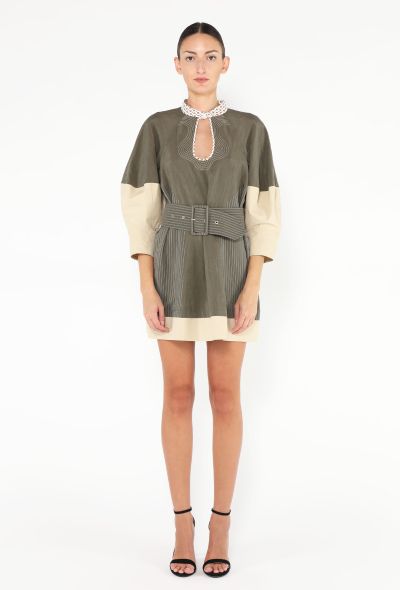 Chloé S/S 2021 Top Stitch Belted Minidress - 1