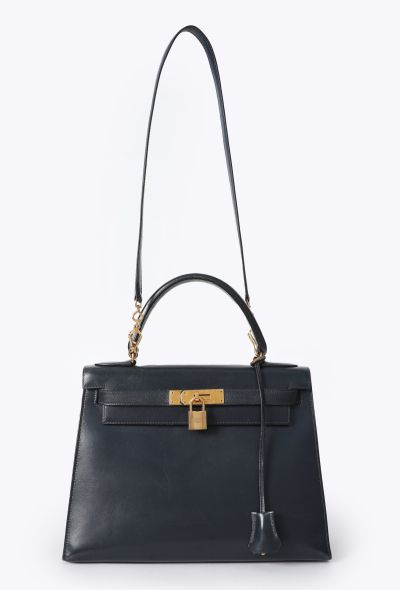 Hermès Vintage Navy Box Kelly Sellier 29 - 2 Hermès Vintage Navy Box Kelly Sellier 29 - 2