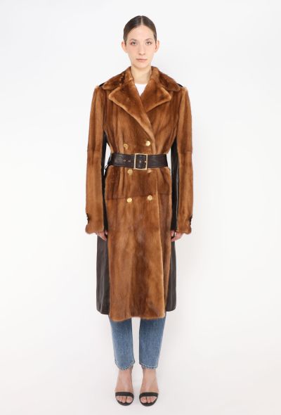 Dolce & Gabbana RARE Late '90s Belted Mink Fur Coat - 1