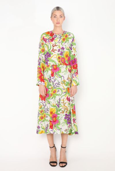 Balenciaga Pre-Fall 2017 Floral Chiffon Dress - 1