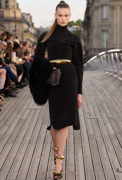 Alaïa S/S 2024 Brass Mesh Ballet Flats - 2