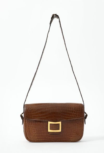 Hermès Vintage Miel Porosus Martine Bag - 1