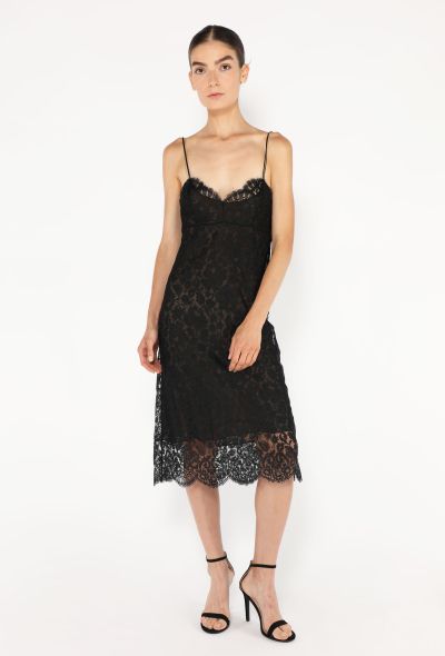 Calvin Klein 1995 Chantilly Lace Slip Dress - 1
