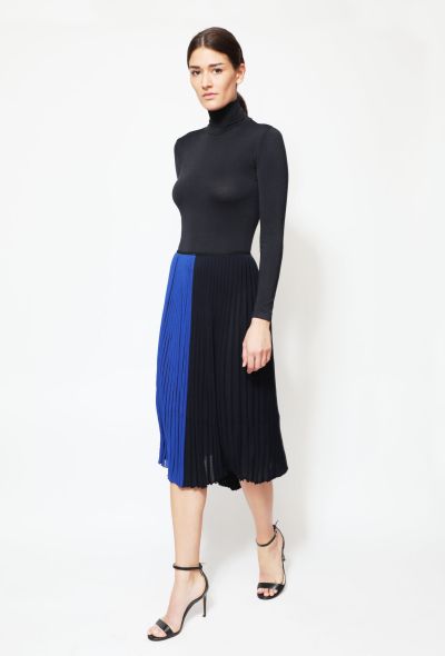                             Bicolor Pleated Skirt - 1