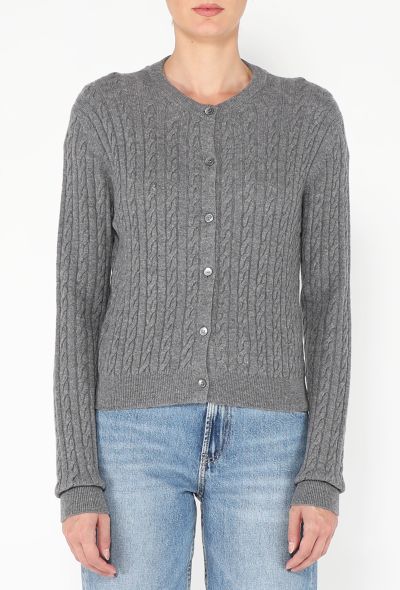 Miu Miu 2024 Cashmere Cable-Knit Cardigan - 1