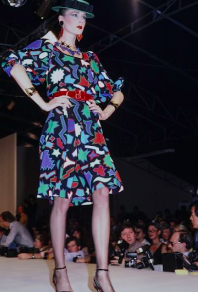                                         COLLECTOR S/S 1983 Abstract &#039;Matisse&#039; Dress-2