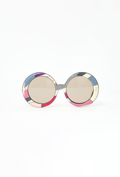 Emilio Pucci '60s Graphic Round Sunglasses - 1