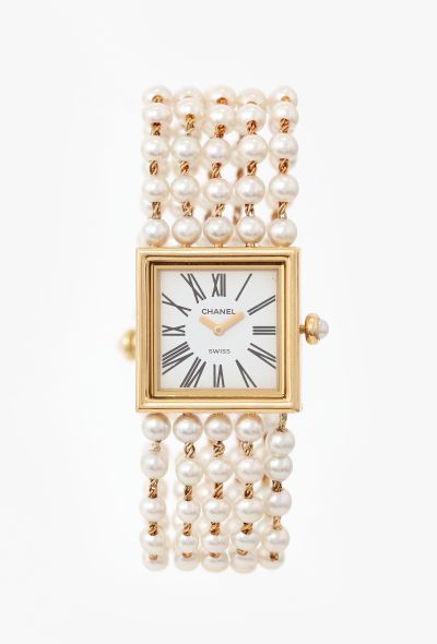 Chanel '80s Mademoiselle 18K Yellow Gold & Pearl Watch - 1 Chanel '80s Mademoiselle 18K Yellow Gold & Pearl Watch - 1