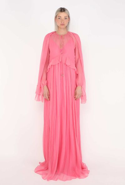 Gucci Ruffled Trim Chiffon Gown, 2024 - 2