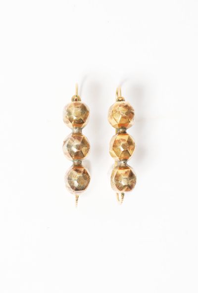                             Antique Sicilian Metallic Earrings - 1