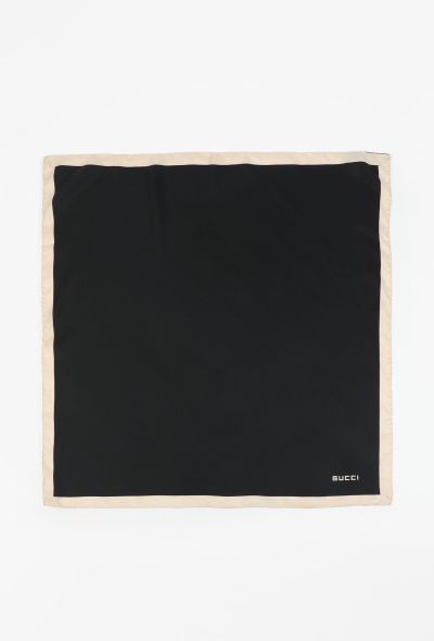 Gucci Bicolor Silk Logo Scarf, 1990s - 2