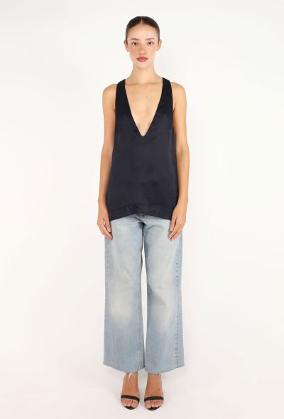 Céline Plunging V-Neck Silk Top - 2