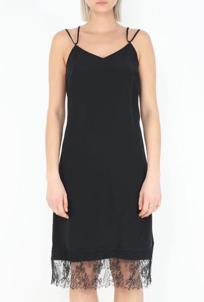 Saint Laurent '90s Chantilly Trim Slip Dress - 2
