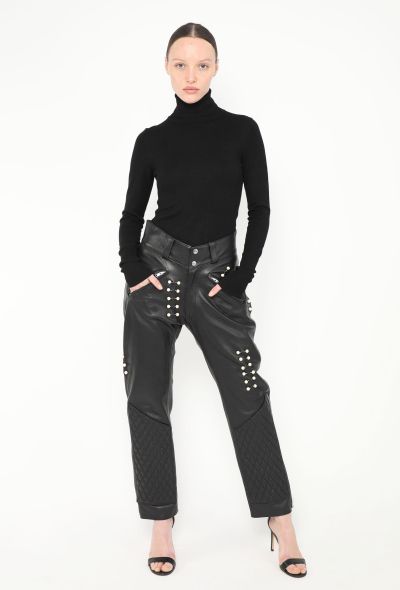Rodarte S/S 2018 Quilted Pearl Leather Pants - 1 Rodarte S/S 2018 Quilted Pearl Leather Pants - 1