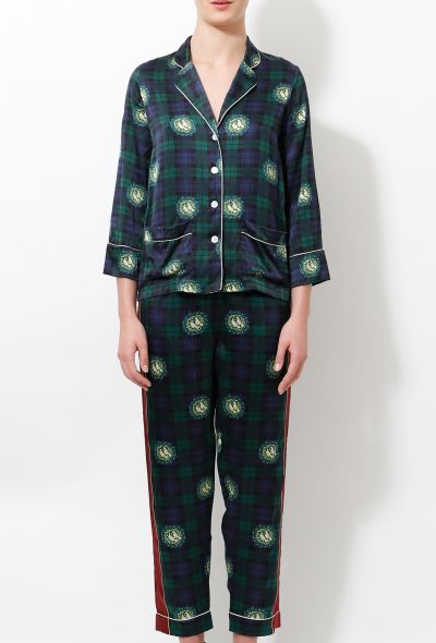                                         Plaid Floral Pyjama -2
