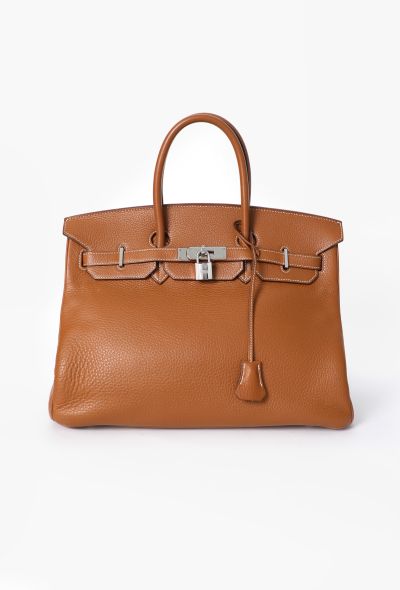 Hermès Gold Taurillon Clémence Birkin 35 - 1 Hermès Gold Taurillon Clémence Birkin 35 - 1