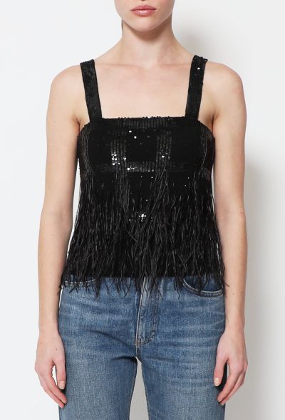                                         &#039;90s Sequin Ostrich Feather Top-1