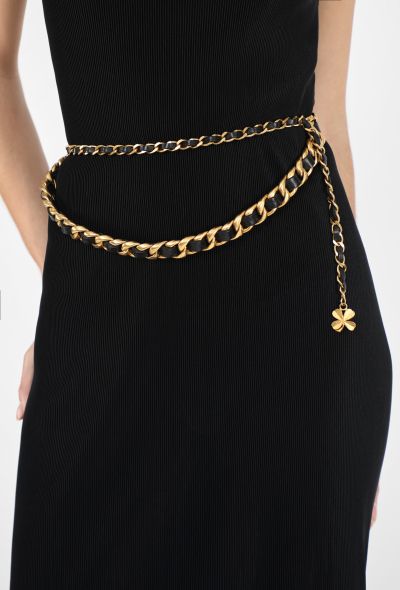 Chanel COLLECTOR F/W 1993 Clover Chainlink Belt - 1