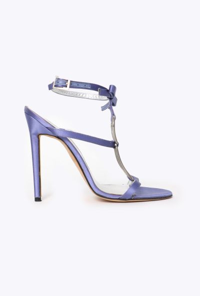 Manolo Blahnik '90s Satin Infinity Sandals - 1