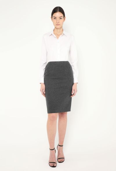 Miu Miu F/W 2024 Felted Emblem Skirt - 1