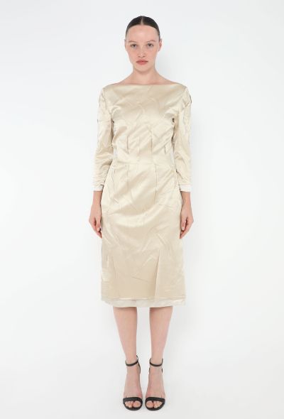Miu Miu F/W 2024 Textured Charmeuse Dress - 1 Miu Miu F/W 2024 Textured Charmeuse Dress - 1