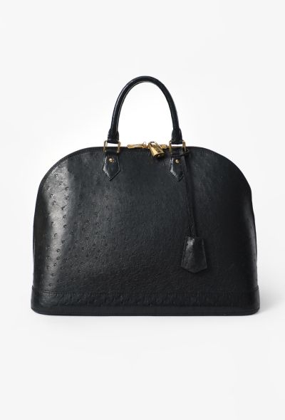 Louis Vuitton Ostrich Alma GM Bag - 1