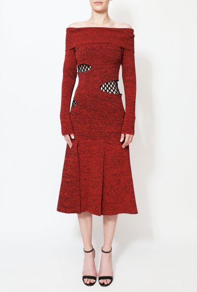                                         F/W 2015 Abstract Off-Shoulder Knit Dress-2