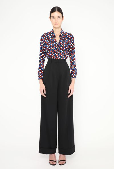 Saint Laurent Polka Dot Silk Blouse - 1 Saint Laurent Polka Dot Silk Blouse - 1