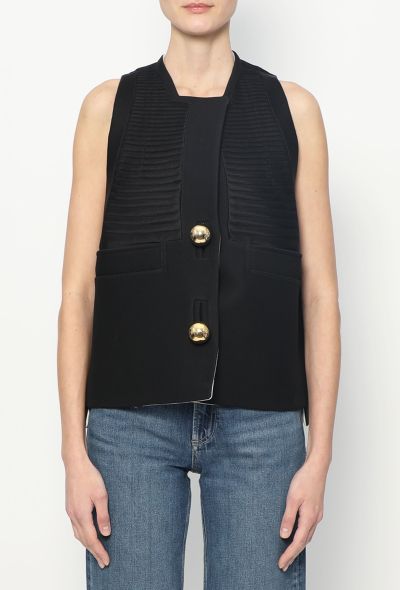 Balenciaga F/W 2011 Piped Tuxedo Vest - 1 Balenciaga F/W 2011 Piped Tuxedo Vest - 1