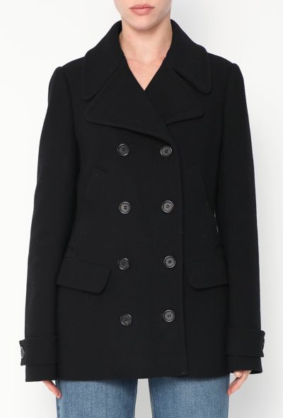 Prada Classic Double-Breasted Peacoat - 1 Prada Classic Double-Breasted Peacoat - 1
