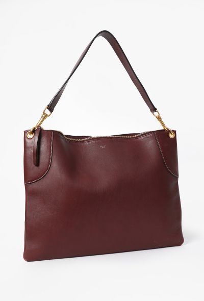 Céline Burgundy Tote Shoulder Bag - 2