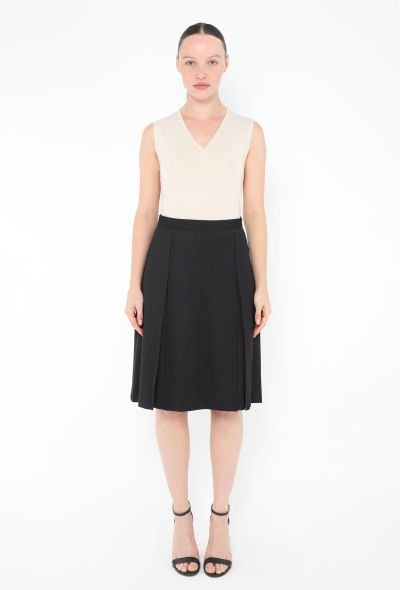 Céline Classic Pleated Twill Skirt - 1