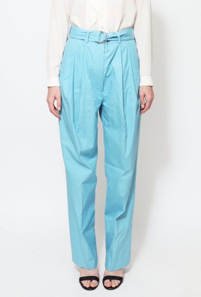                                         2014 Belted Cotton Trousers-2
