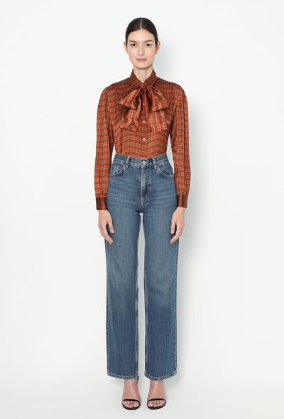 Saint Laurent Vintage Silk Lavallière Blouse - 2