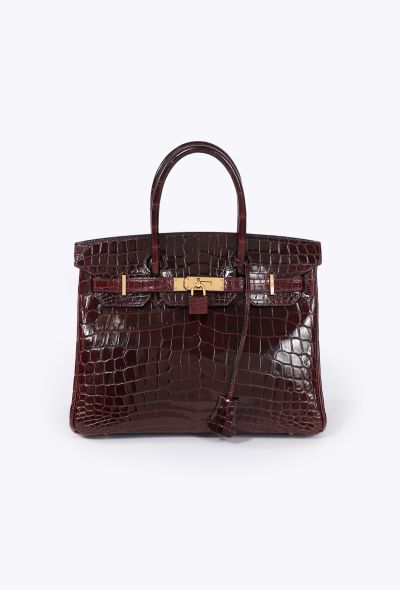 Hermès Exquisite Shiny Bordeaux Niloticus Birkin 30 - 1 Hermès Exquisite Shiny Bordeaux Niloticus Birkin 30 - 1