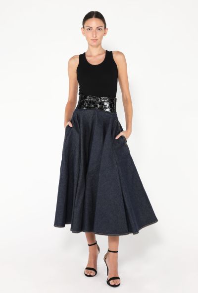 Alaïa 2022 Belted Denim Skirt - 1 Alaïa 2022 Belted Denim Skirt - 1