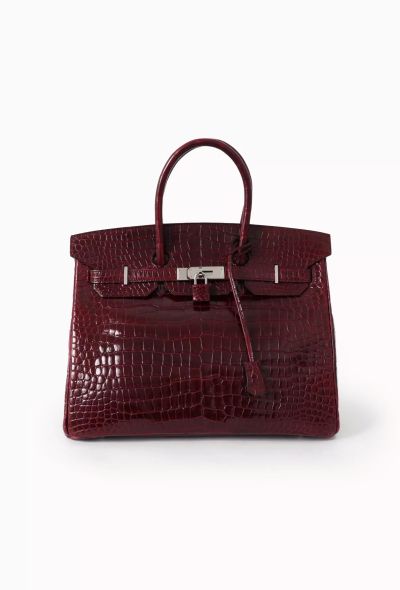 Hermès RARE 2011  Bordeaux Porosus Birkin 35 - 1