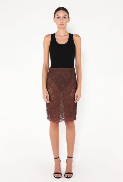 Saint Laurent Pre-Fall 2024 Lace Slip Skirt - 1