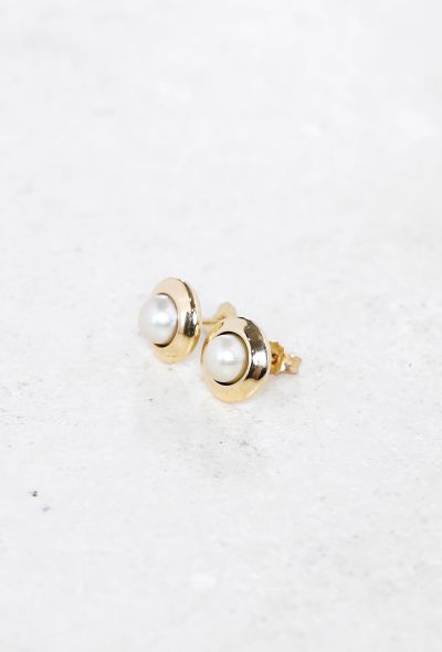 Vintage & Antique 18k Yellow Gold & Pearl Earrings - 2