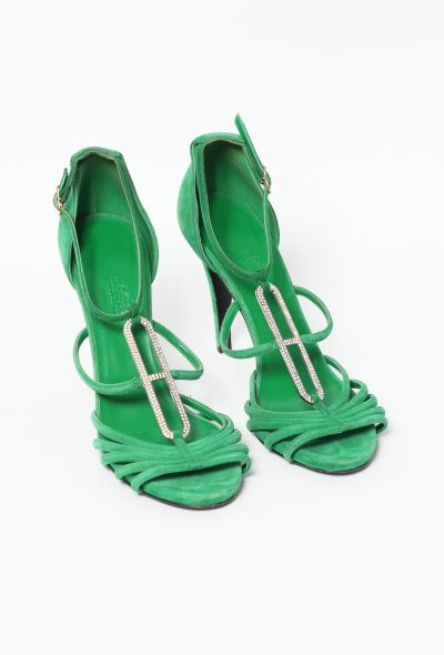                             Suede Embellished 'Icone' Sandals - 2