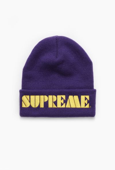 Supreme 2024 Stencil Beanie purple - 1 Supreme 2024 Stencil Beanie purple - 1