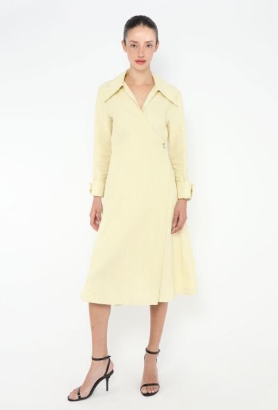 Jil Sander Pre-Fall 2022 Linen Wrap Dress - 1 Jil Sander Pre-Fall 2022 Linen Wrap Dress - 1