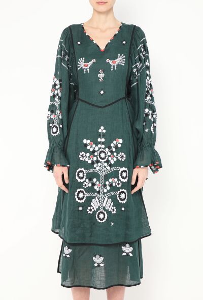 Vita Kin Belted Embroidered Linen Dress - 2 Vita Kin Belted Embroidered Linen Dress - 2