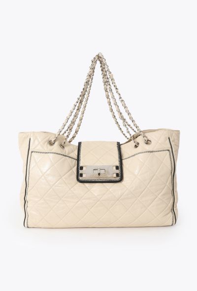 Chanel Off-White East West Reissue Tote Bag - 2 Chanel Off-White East West Reissue Tote Bag - 2