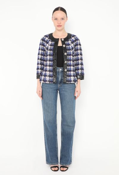 Chanel 2018 Tweed Leather Trim Jacket - 2