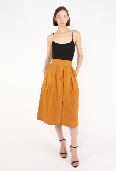 Saint Laurent Cotton Belted Wrap Skirt, 1977 - 1