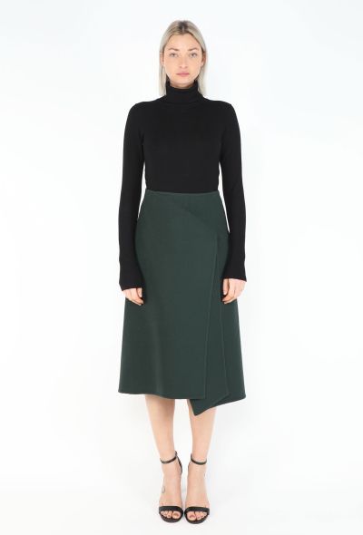 Céline Pleated Trompe l'Œil Skirt - 1