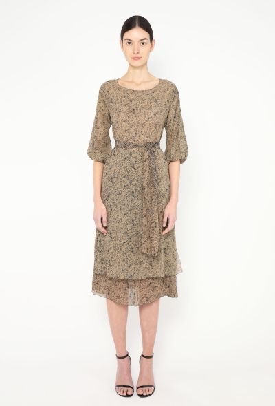 Floral Crêpe Belted Ensemble - 1